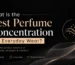 Minimalist black featured image with the text "What Is the Best Perfume Concentration for Everyday Wear?" in elegant typography representing a perfume concentration guide.